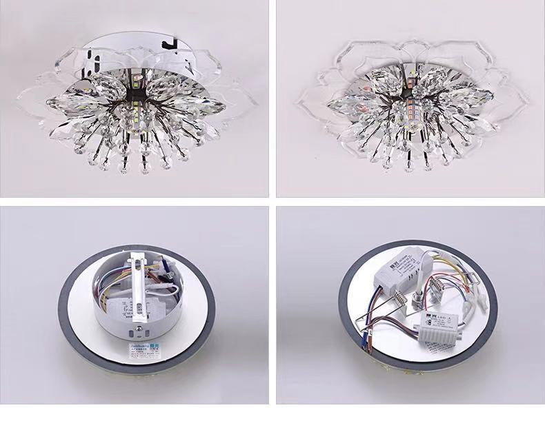 Fleur d'ébullition moderne Plafond des ébouillants Crystal Ceiling Lights