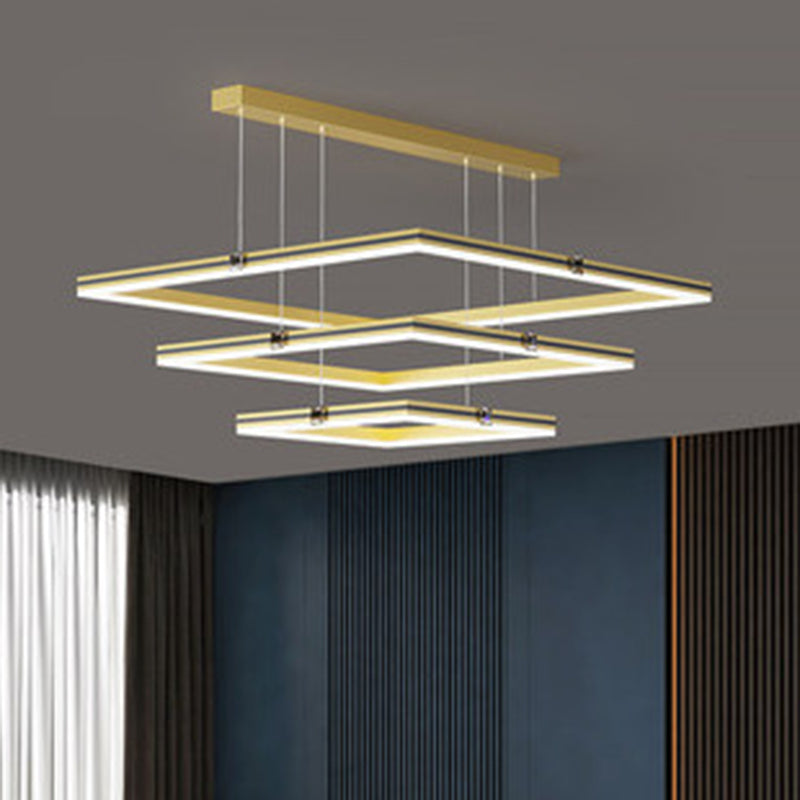 Luz de colgante de techo de múltiples capas de múltiples lámparas acrílicas modernas
