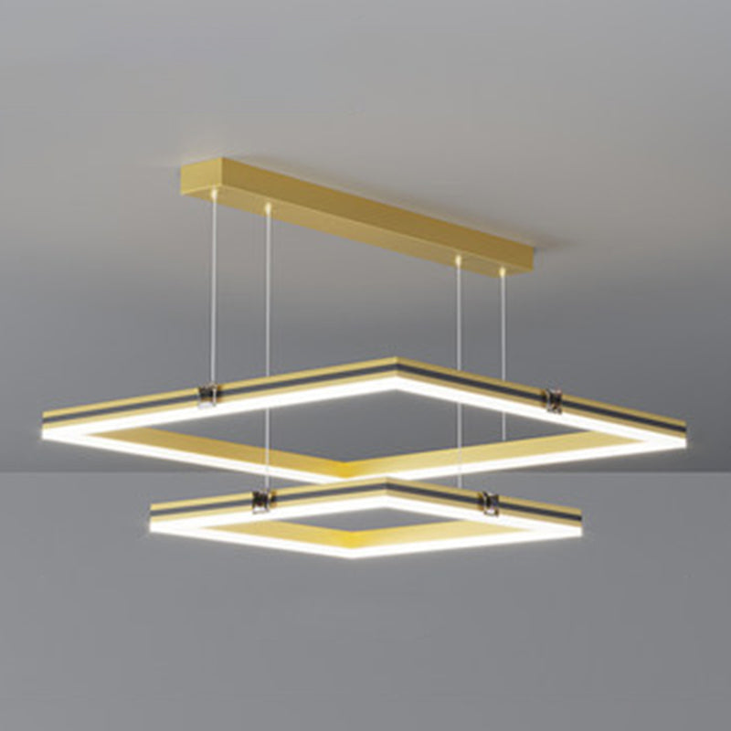 Luz de colgante de techo de múltiples capas de múltiples lámparas acrílicas modernas