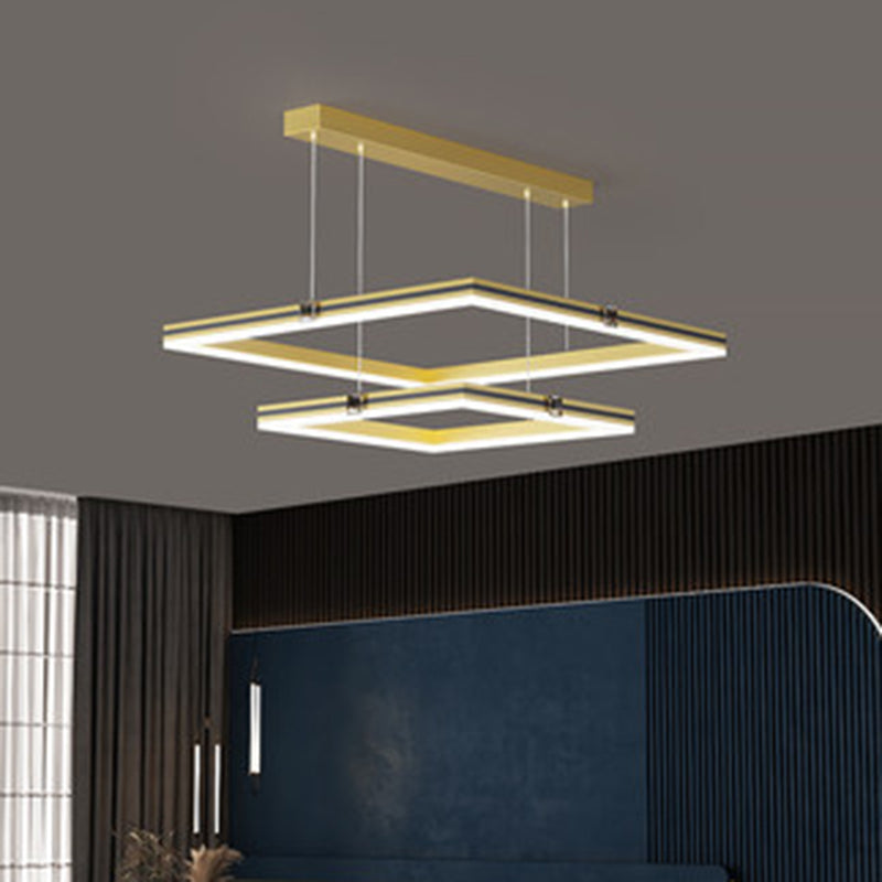 Luz de colgante de techo de múltiples capas de múltiples lámparas acrílicas modernas