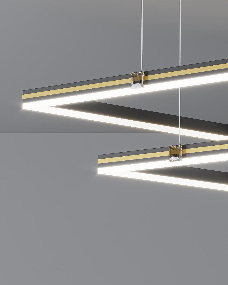 Luz de colgante de techo de múltiples capas de múltiples lámparas acrílicas modernas