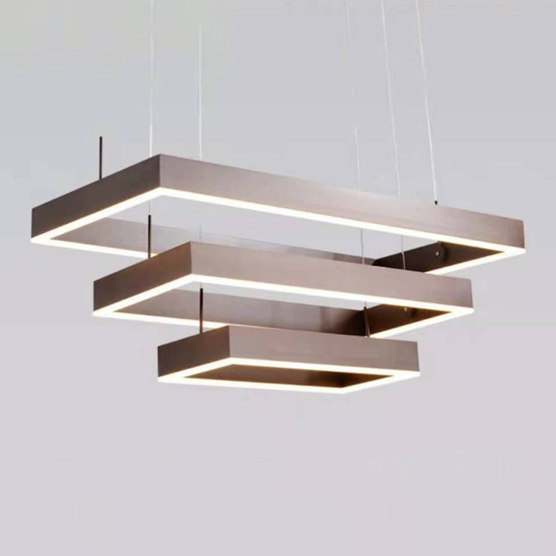 Luz de colgante de techo de múltiples capas modernas lámparas de colgantes de metal