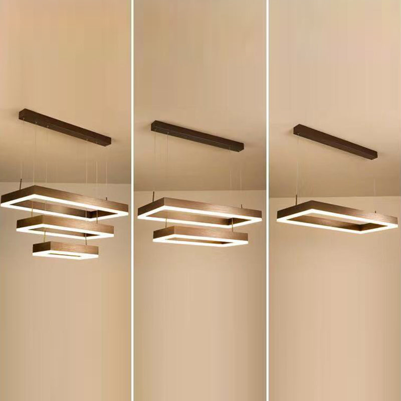 Luz de colgante de techo de múltiples capas modernas lámparas de colgantes de metal