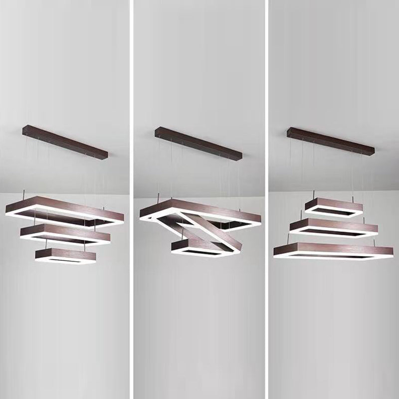 Luz de colgante de techo de múltiples capas modernas lámparas de colgantes de metal