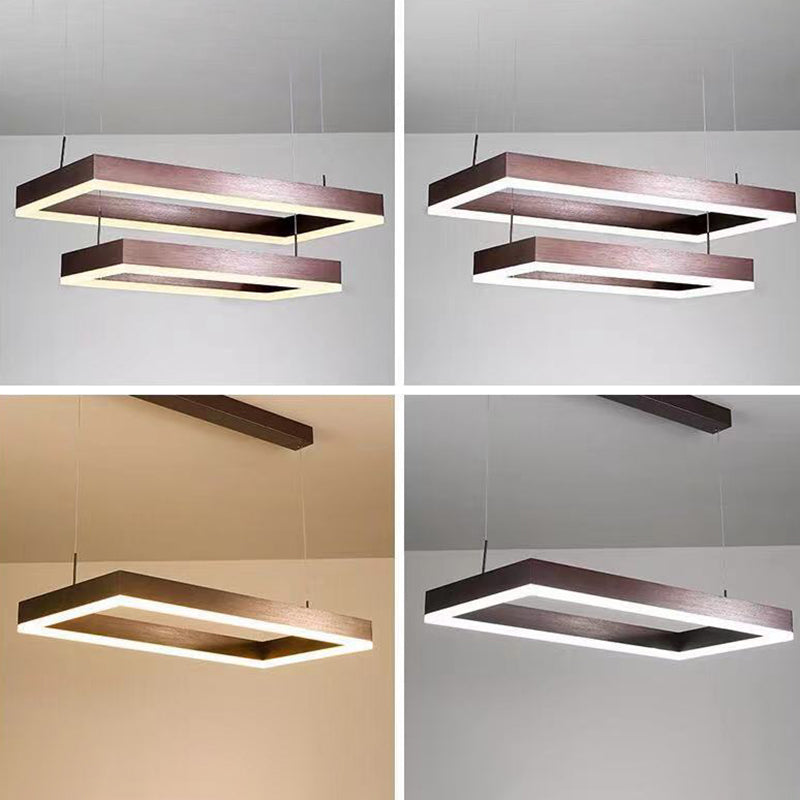 Luz de colgante de techo de múltiples capas modernas lámparas de colgantes de metal