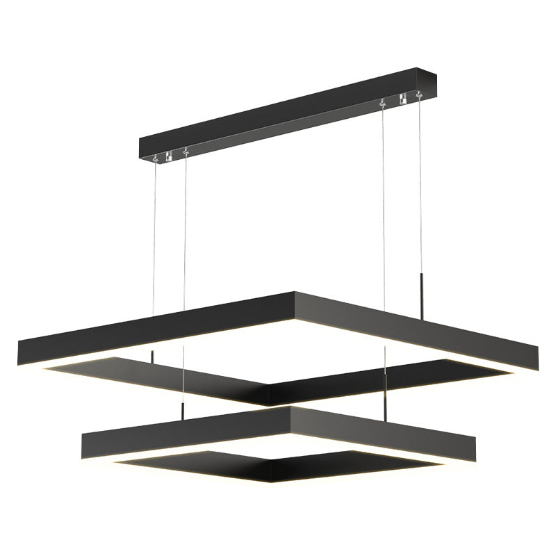 Luz de luz colgante cuadrada luces colgantes de metal modernas