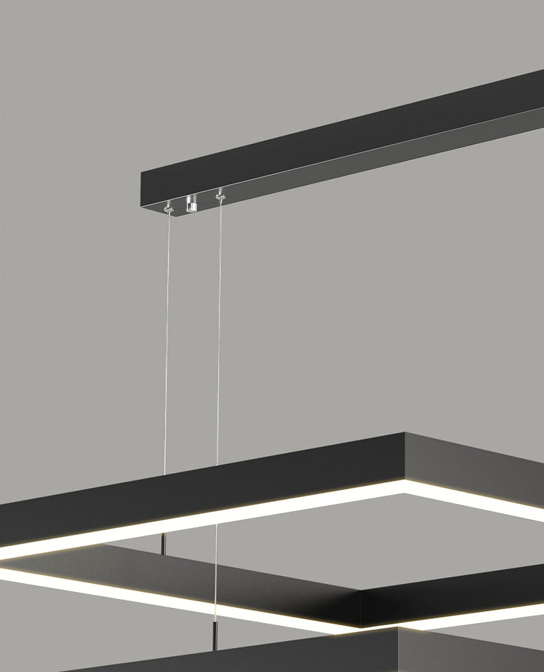 Luz de luz colgante cuadrada luces colgantes de metal modernas