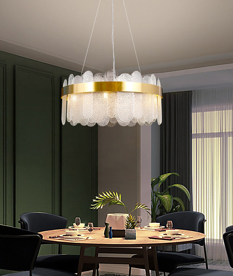 Simplicidad moderna Tambre de tambor lámpara de estar de múltiples luces múltiples accesorio de iluminación de sala de estar