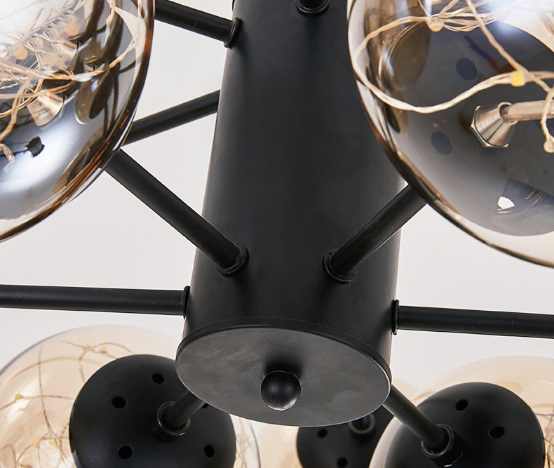 Stile di semplicità Nordic Orb vetro lampadario LED LED LIGHT SCARICA ALIMENTAZIONE MOLECOLA PENSI