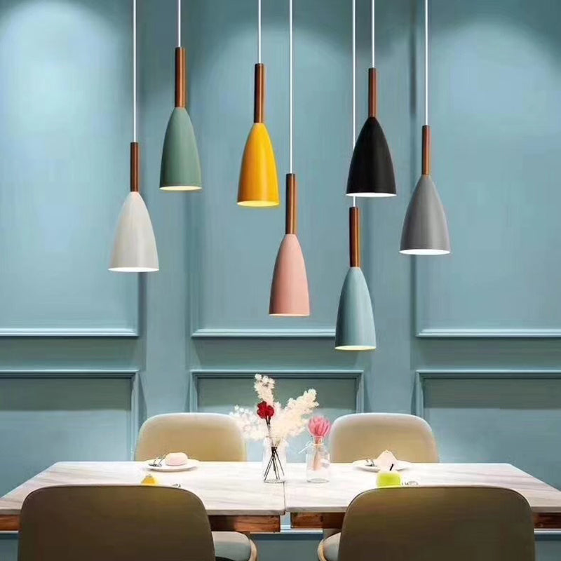 Ultra-moderne sich verjüngte Anhänger-Beleuchtungskörper metallische Hanglampe mit Hangschnur für das Restaurant