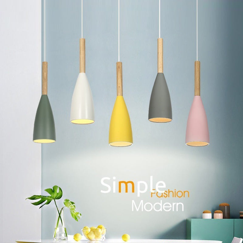 Modern Conical Pendant Ceiling Lights Metal 1 Light Pendant