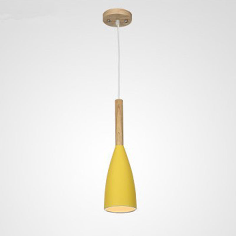 Moderni luci del soffitto conico conico in metallo 1 ciondolo luce