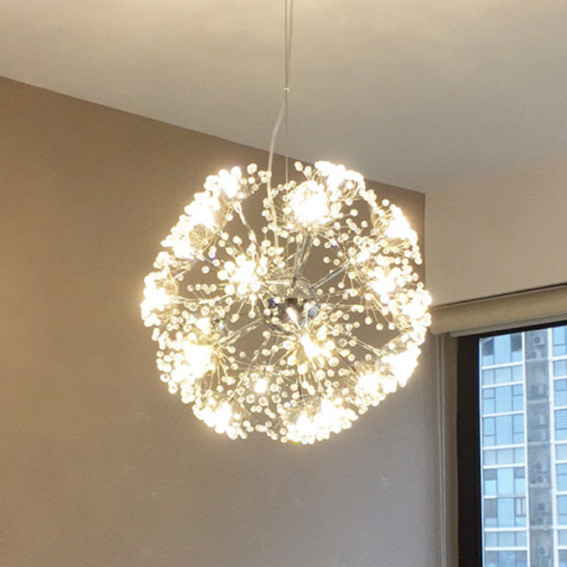 Crystal Spoutnik Chandelier Pendant Light Simple 24/32 LILS LIMBRE PLAFIQUE en argent