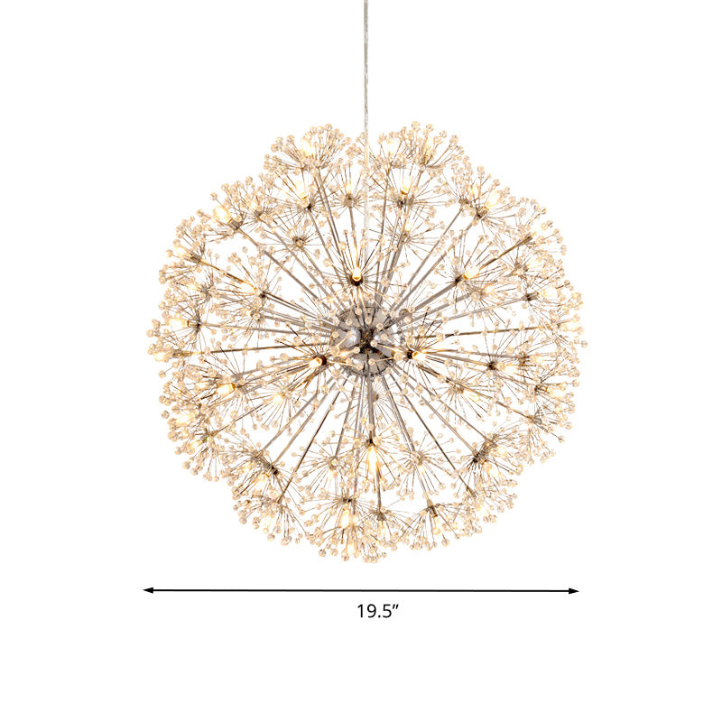 Crystal Spoutnik Chandelier Pendant Light Simple 24/32 LILS LIMBRE PLAFIQUE en argent