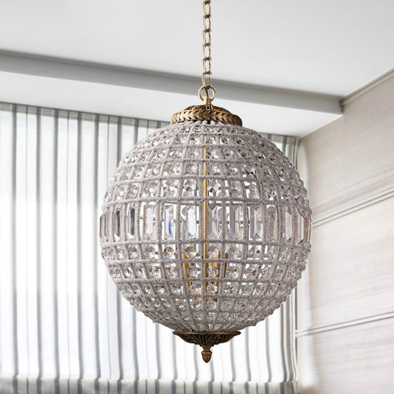 Messingkugel geformte Kronleuchter -Beleuchtungsanlage zeitgenössische 1/3 Lichter Kristallanhänger Lampe