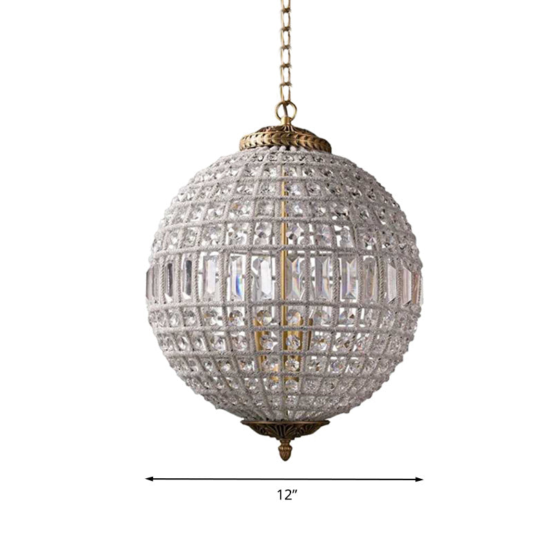 Messingkugel geformte Kronleuchter -Beleuchtungsanlage zeitgenössische 1/3 Lichter Kristallanhänger Lampe
