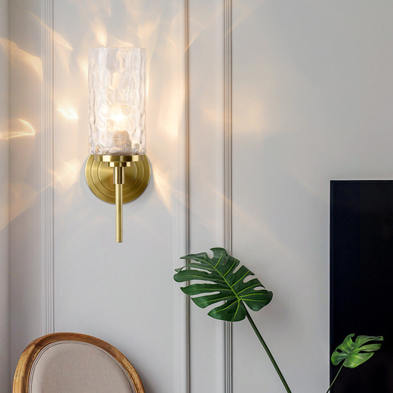 Lámpara de pared única de modernismo, diseño de antorcha con acabado de latón para el pasillo