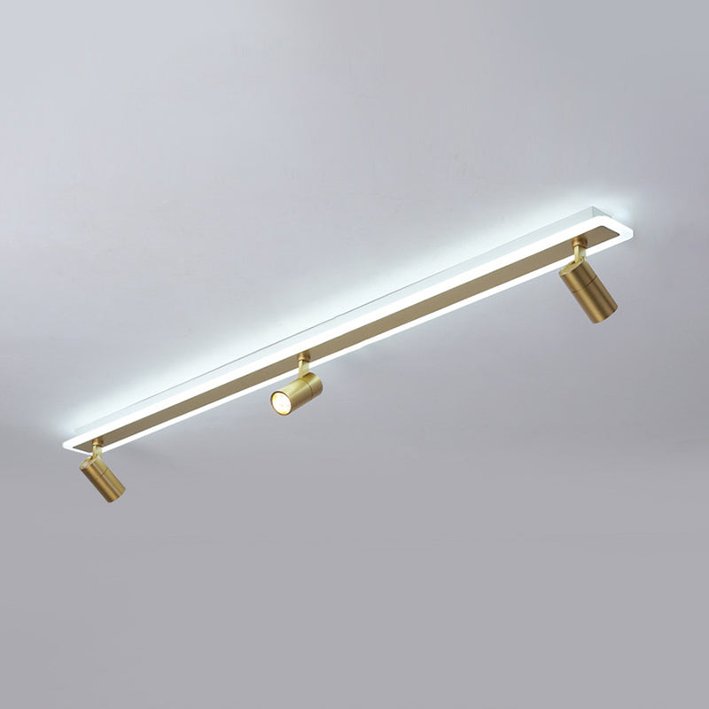 Montaggio a filo a LED ACRILICO rettangolare nella moderna semplicità in metallo semifulò la luce del soffitto per soggiorno