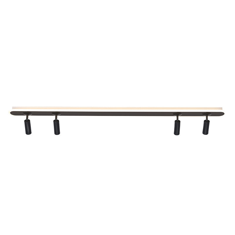 Oval Strip LED Semi Flush Mount in Modern Creative Style Aluminium Lamp Indoor Ceiling Fixture with Acrylic Shade