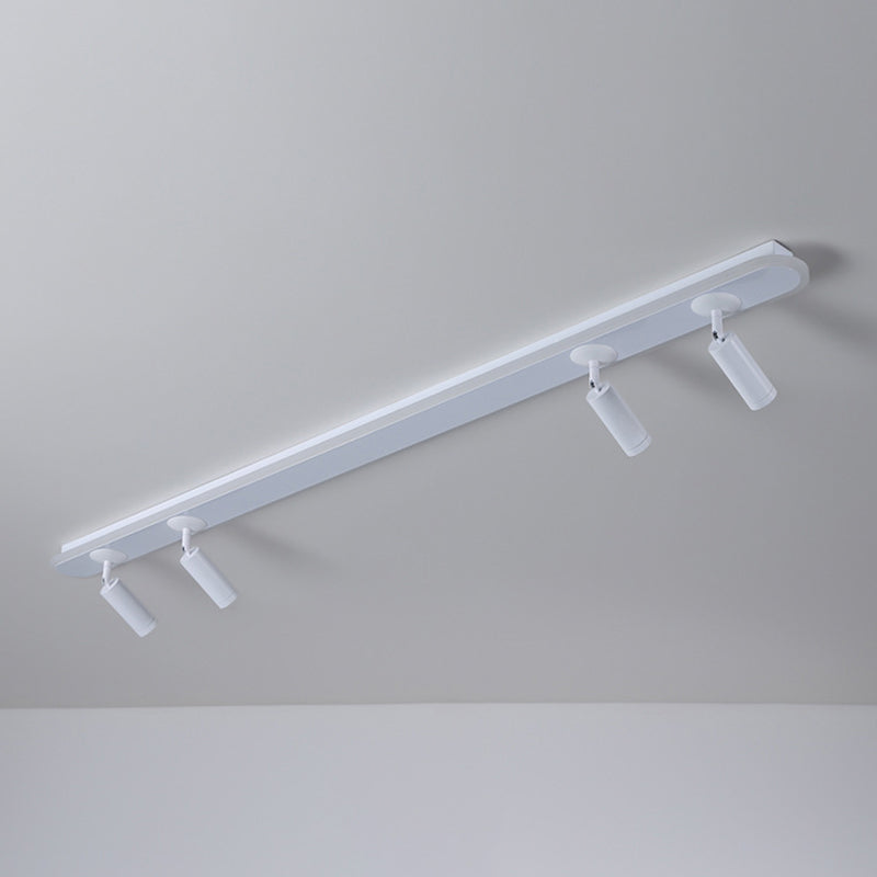 Oval Strip LED Semi Flush Mount in Modern Creative Style Aluminium Lamp Indoor Ceiling Fixture with Acrylic Shade