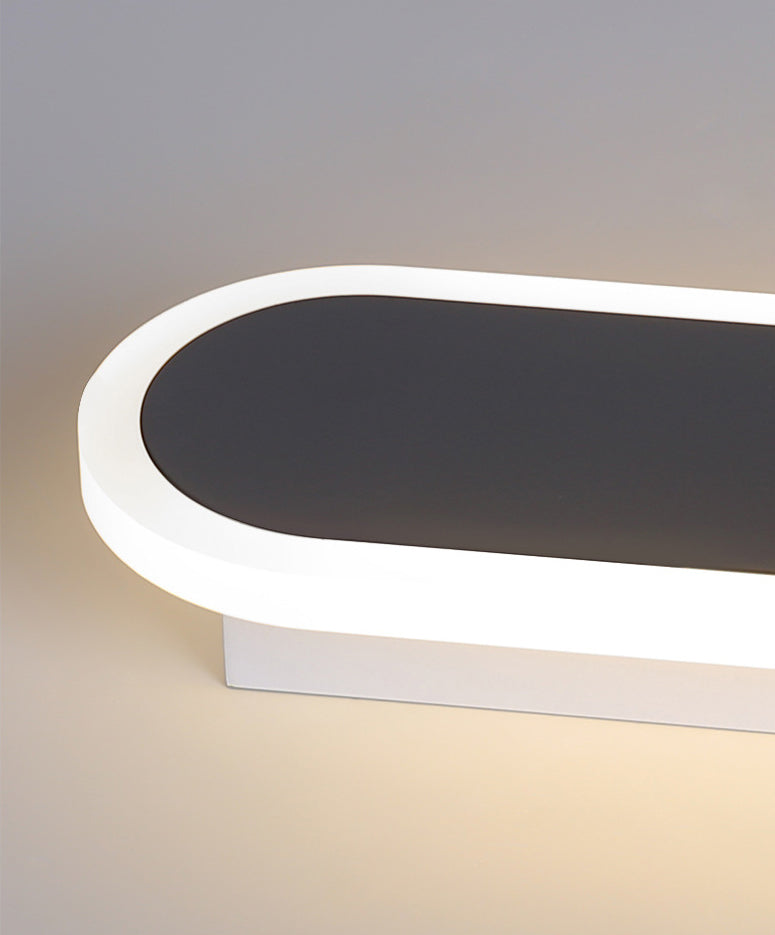 Oval Strip LED Semi Flush Mount in Modern Creative Style Aluminium Lamp Indoor Ceiling Fixture with Acrylic Shade
