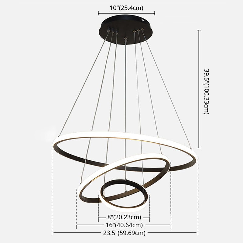 Accesorios de iluminación colgante circular