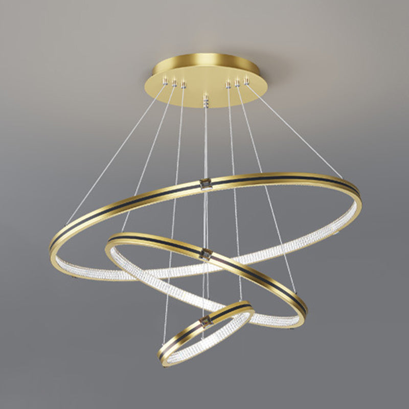 Moderne eenvoud Orbiculaire kroonluchter lamp Acrylhangende hanglampen voor restaurant
