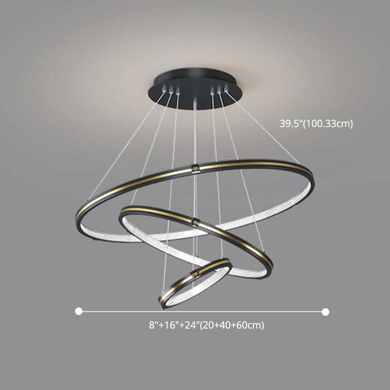 Simplicidad moderna Lámpara de araña orbicular acrílico Luces colgantes para colgantes para restaurante