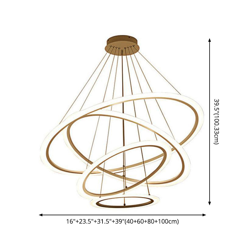Lampade per lampadari rotondi moderni kit di luce appesa acrilica per il ristorante