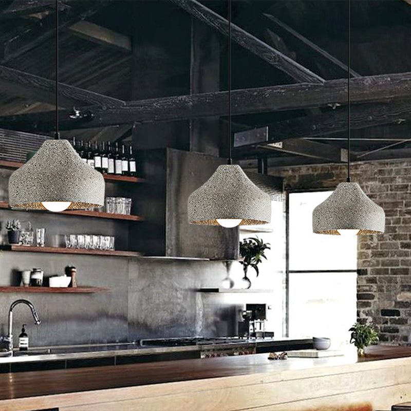 Cement Pendant Ceiling Lights with Shade Modern 1 Light Pendant Lamp