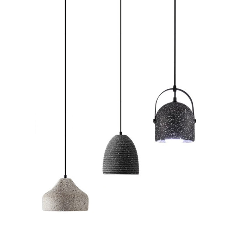 Cement Pendant Ceiling Lights with Shade Modern 1 Light Pendant Lamp