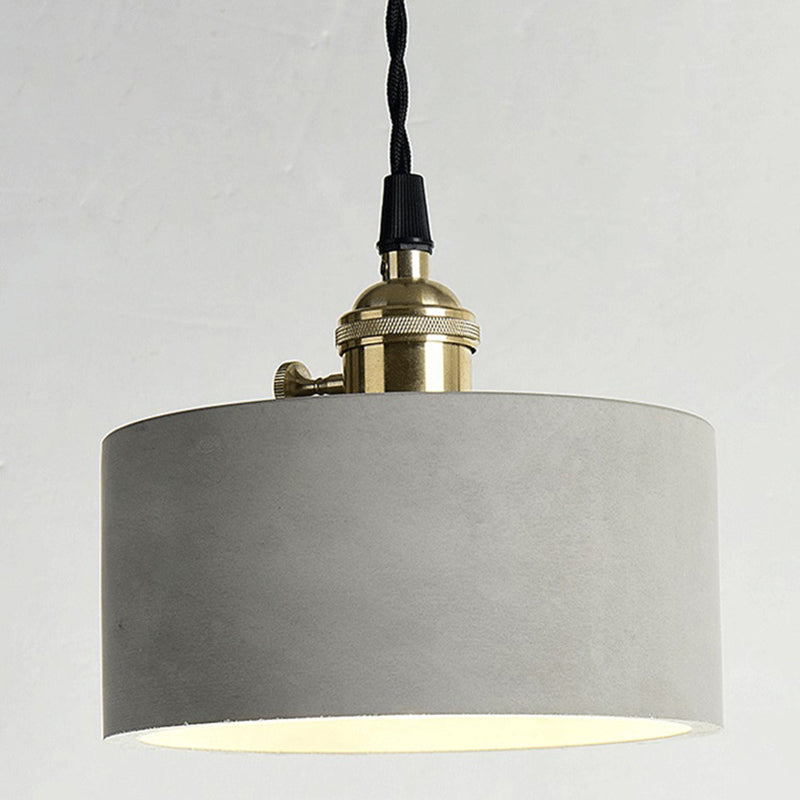 Luces de techo colgante de 1 luces con lámpara colgante de cemento moderna
