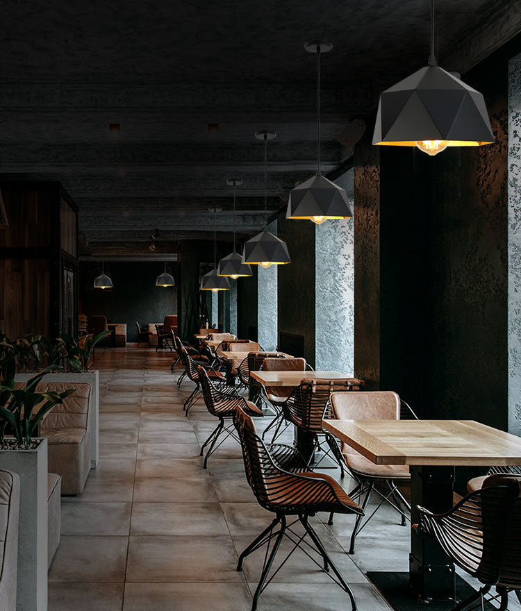 1 lampe à pendentif diamant léger nordique de style minimaliste en métal lampe suspendue