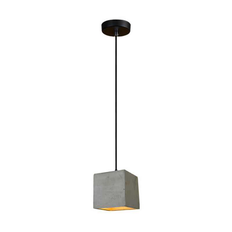 Modern Geometric Pendant Light Kit Cement 1 Light  Pendant Lamp
