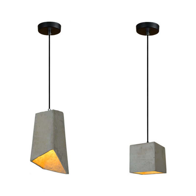 Modern Geometric Pendant Light Kit Cement 1 Light  Pendant Lamp