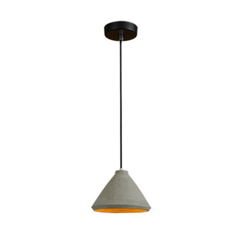 Modern Geometric Pendant Light Kit Cement 1 Light  Pendant Lamp