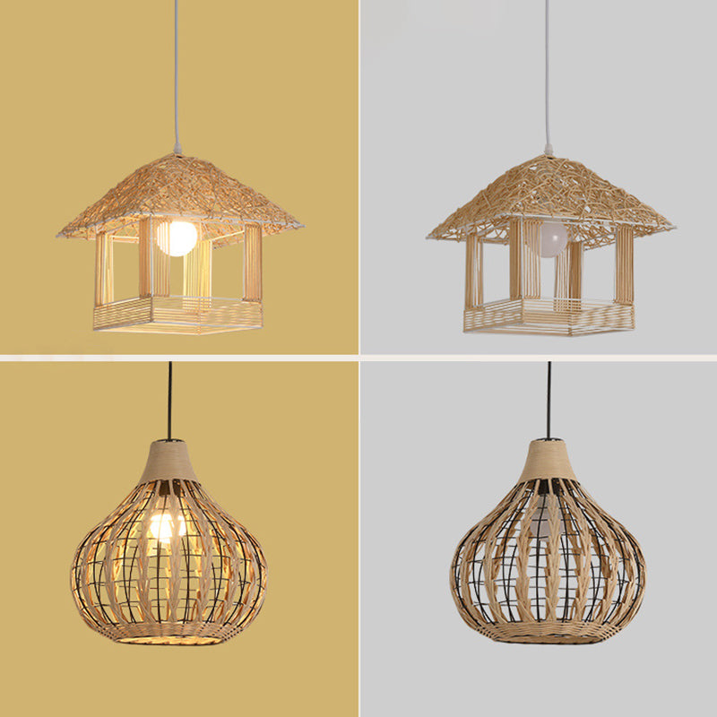 Chinesische Anhänger Beleuchtungskörper Rattan Hanges Licht mit hängenden Kabel für das Restaurant