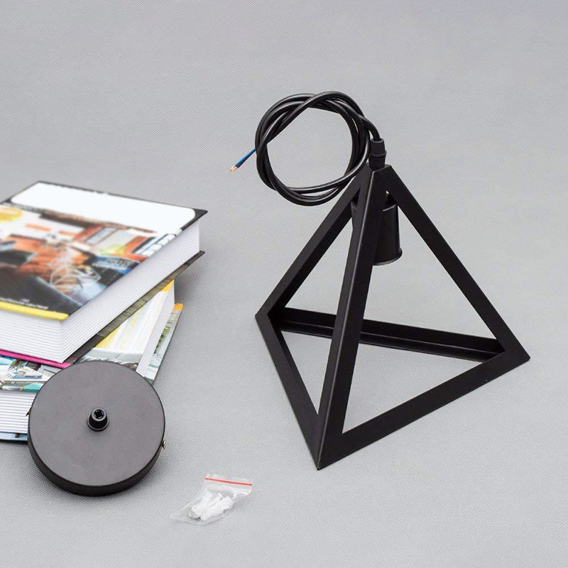 Modern Triangle Hanging Ceiling Light Metal 1 Light Pendant