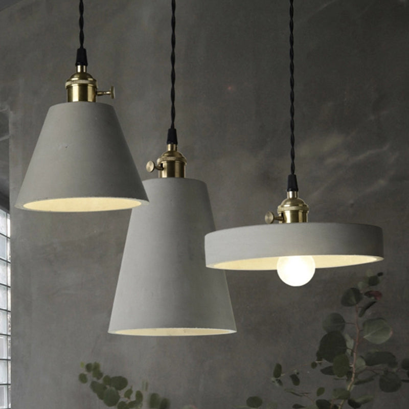 Luci a soffitto a sospensione cemento con tonalità moderna 1 ciondolo luce