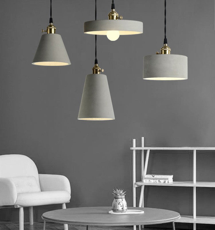 Luci a soffitto a sospensione cemento con tonalità moderna 1 ciondolo luce