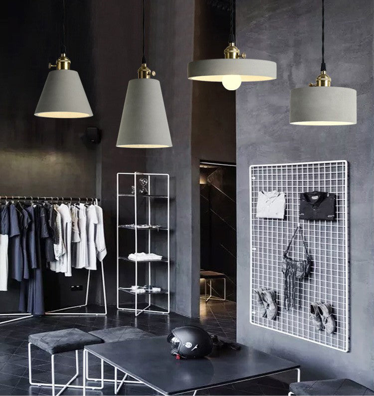 Luci a soffitto a sospensione cemento con tonalità moderna 1 ciondolo luce