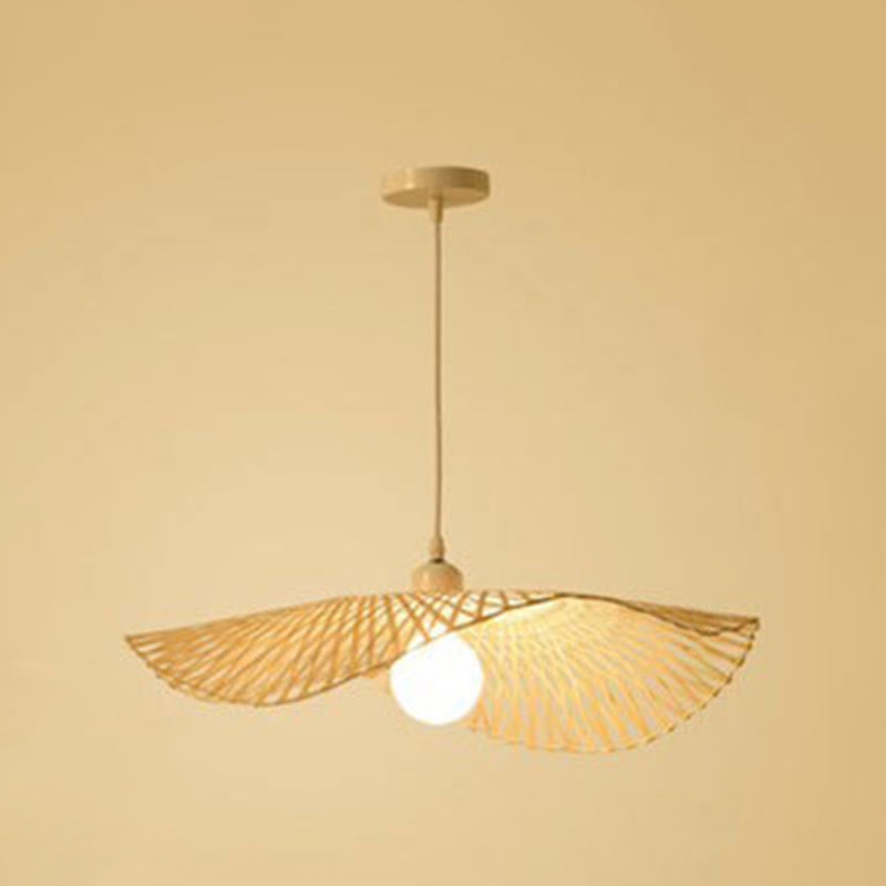 Chinese Pendant Lighting Fixtures Bamboo Hanging Light with Hanging Cord for Restaurant