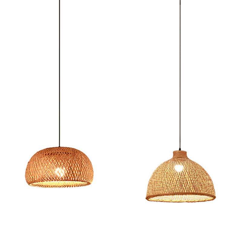 Chinese Pendant Lighting Fixtures Bamboo Hanging Light with Hanging Cord for Restaurant