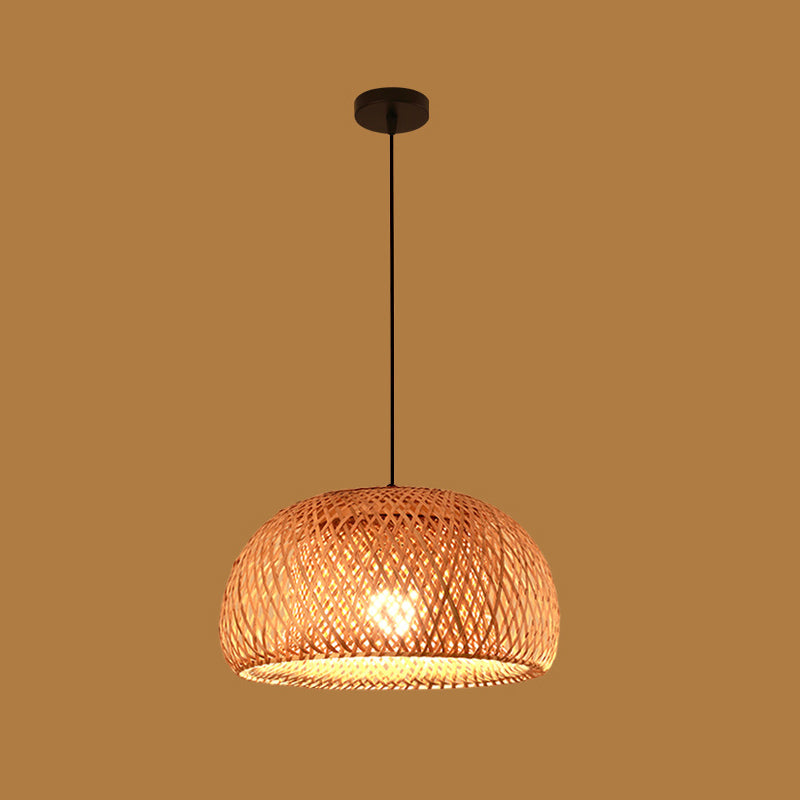 Chinese Pendant Lighting Fixtures Bamboo Hanging Light with Hanging Cord for Restaurant