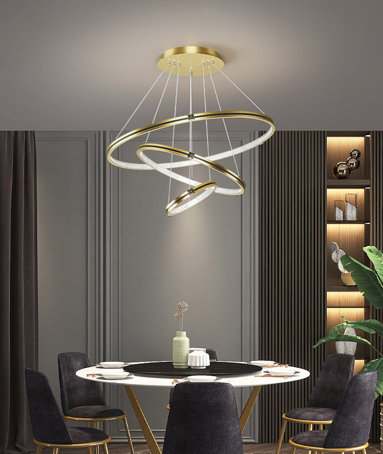 Simplicidad moderna Lámpara de araña orbicular acrílico Luces colgantes para colgantes para restaurante