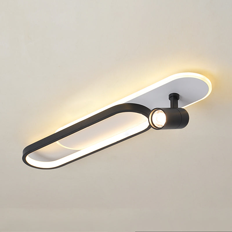Langwerpige gang LED inbouw in moderne stijl metalen plafondlamp met verstelbare lamp