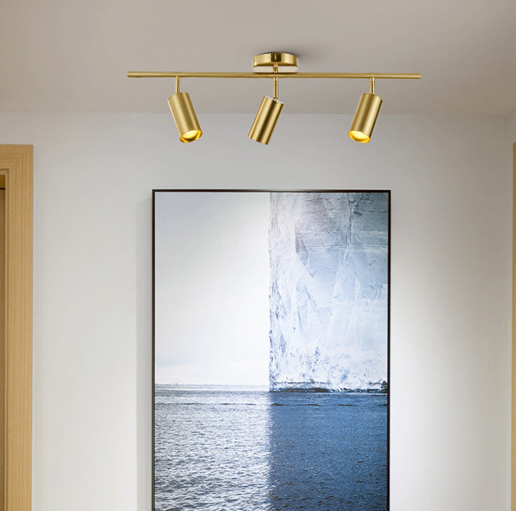 Golden Track Iluminación Moderna Ropa De Lujo Tienda De Ropa De Lujo Comercial Sala De Fondo De Fondo De Pared De Fondo Montado En El Hogar