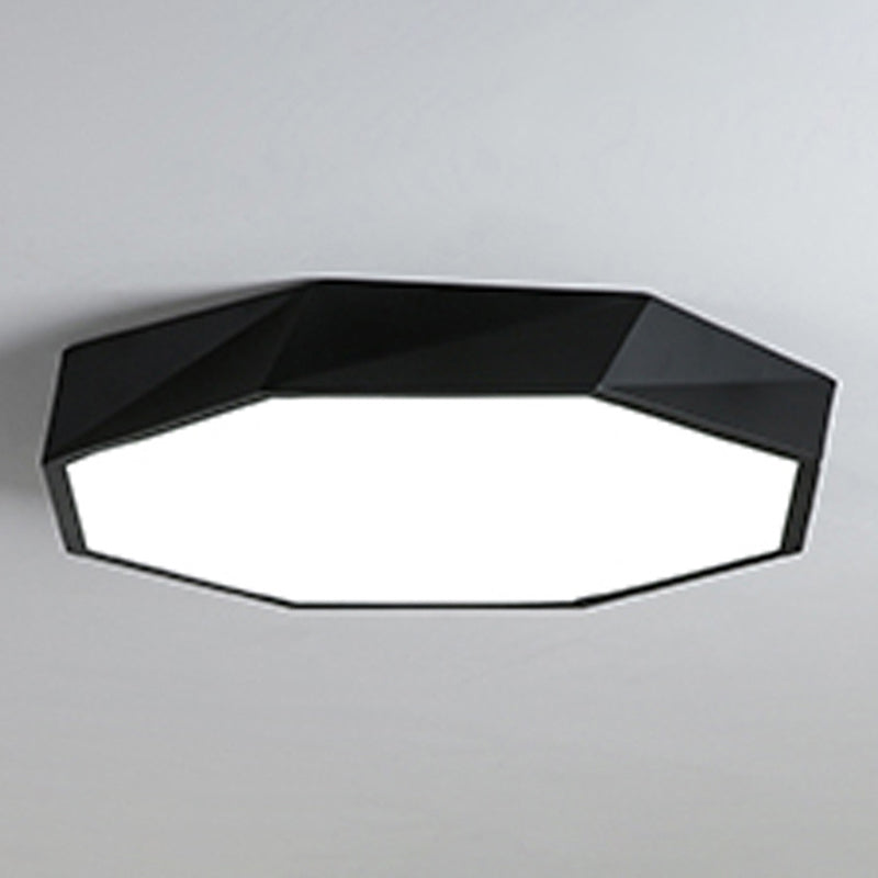 LED-Unterputzbeleuchtung für Schlafzimmer, Unterputzleuchte im minimalistischen Stil mit geometrischem Metallschirm