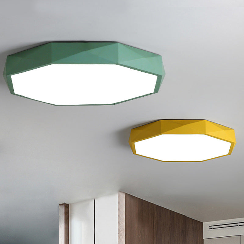 LED-Unterputzbeleuchtung für Schlafzimmer, Unterputzleuchte im minimalistischen Stil mit geometrischem Metallschirm