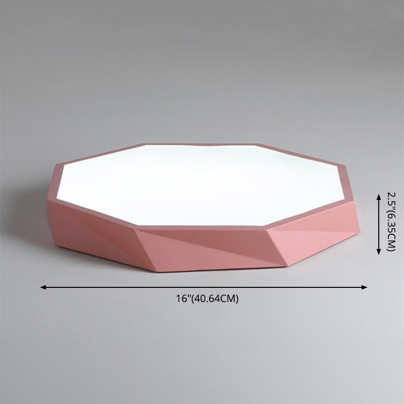 LED-Unterputzbeleuchtung für Schlafzimmer, Unterputzleuchte im minimalistischen Stil mit geometrischem Metallschirm